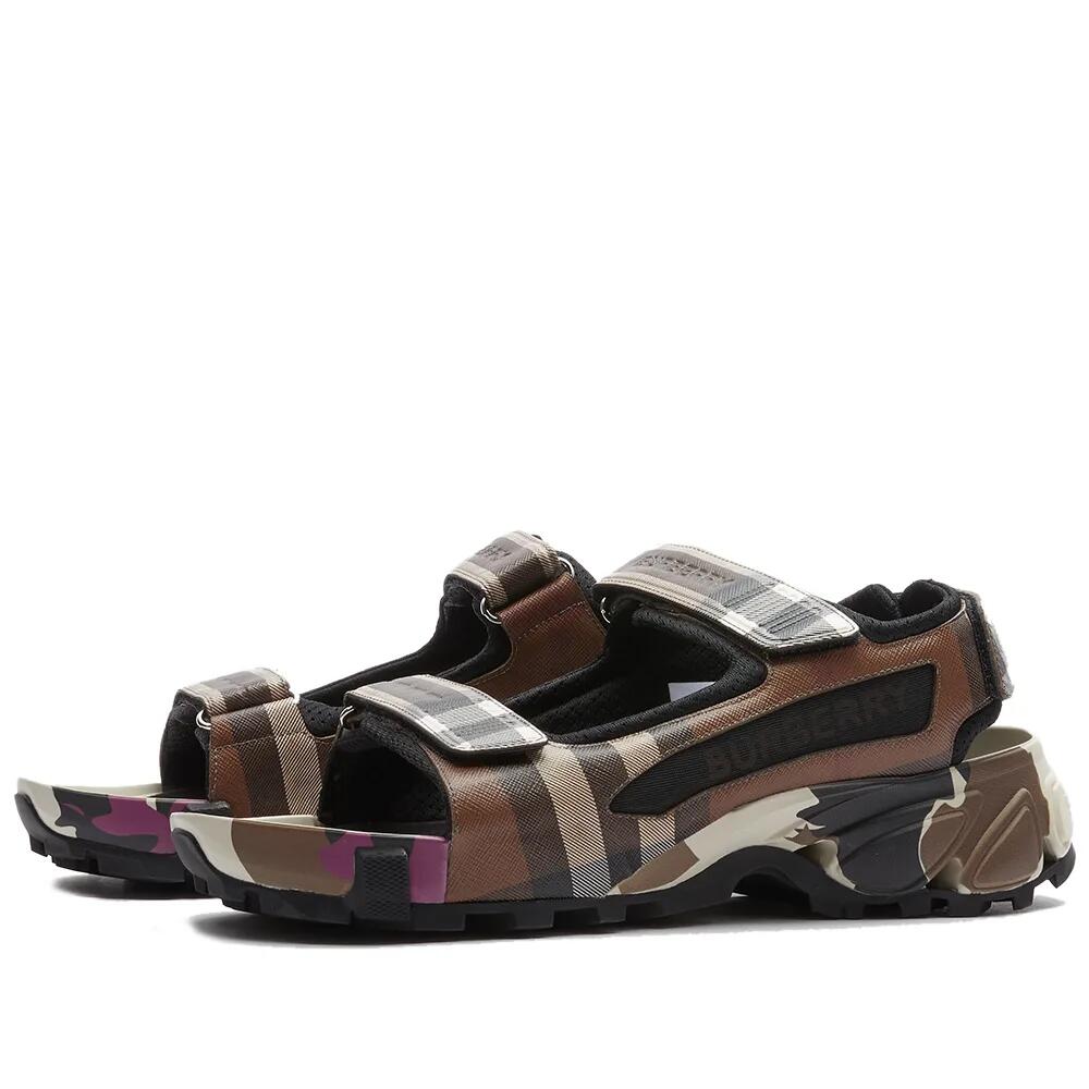 Burberry Men's Arthur Check Sandal in Dark Birch Brown Cover