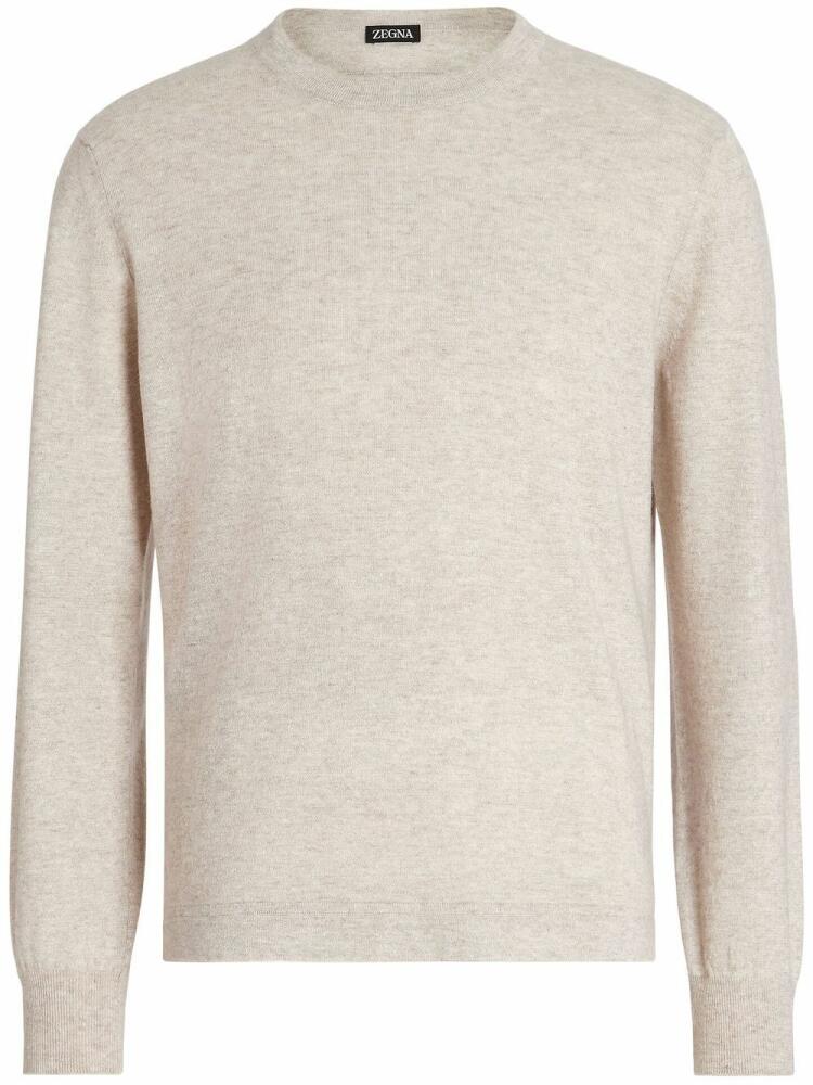 Zegna Oasi crew-neck cashmere jumper - Neutrals Cover