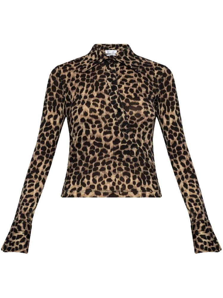 Blumarine leopard-print wool top - Brown Cover