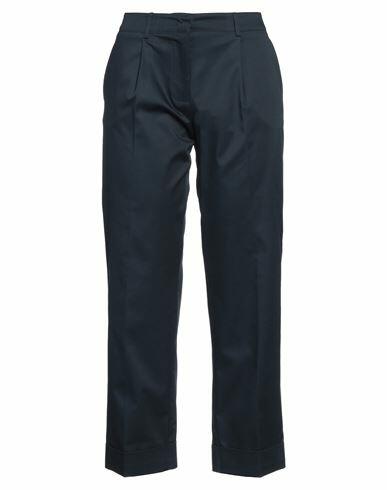 Manila Grace Woman Pants Midnight blue Cotton, Elastane Cover