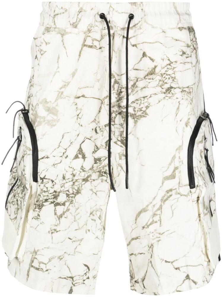 A-COLD-WALL* marble-print shorts - Neutrals Cover