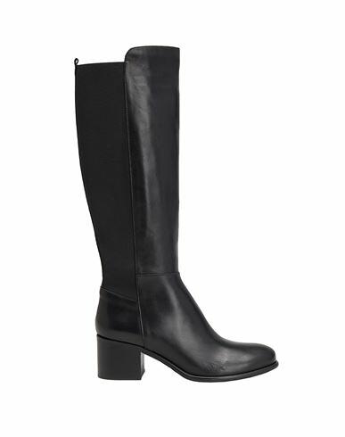 Leonardo Principi Leather Stretch Tall Boots Woman Boot Black Calfskin Cover