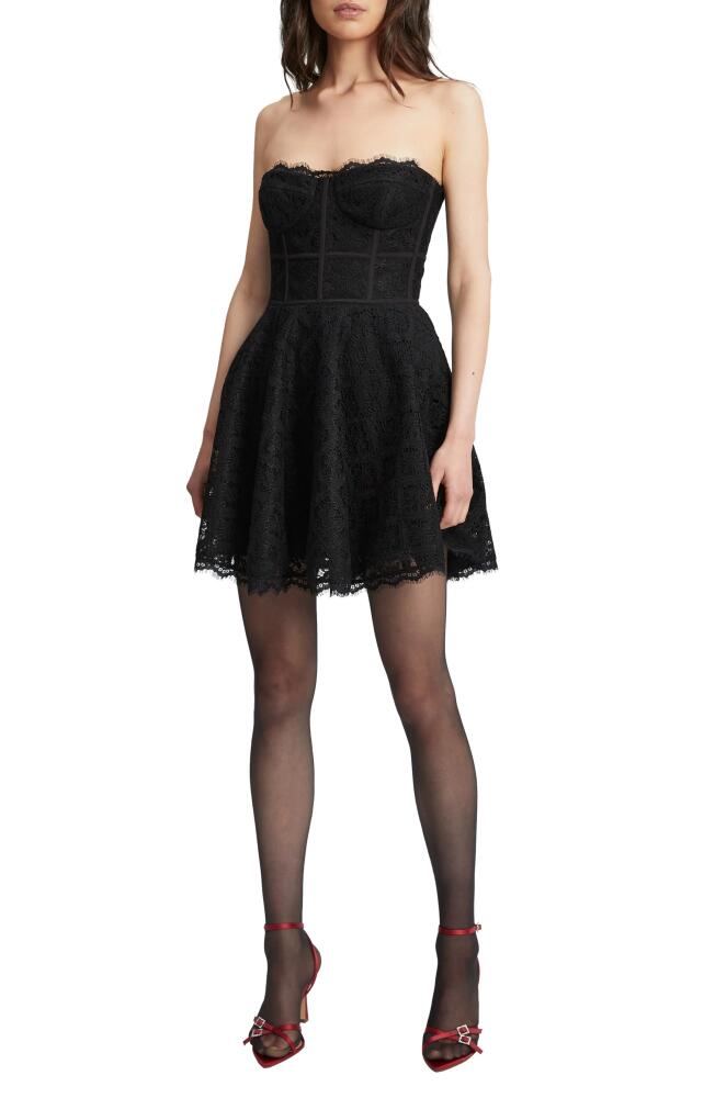 Bardot Skylar Strapless Lace Minidress in Black Cover