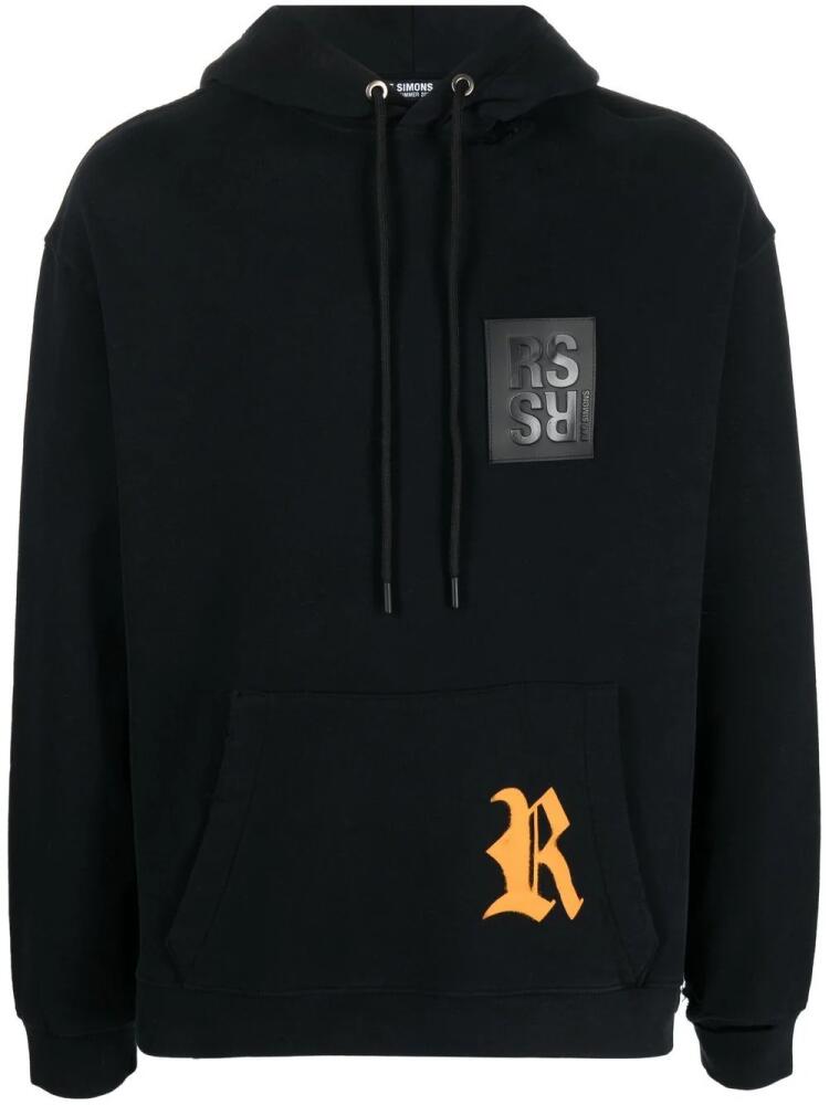 Raf Simons logo patch hoodie - Black Cover