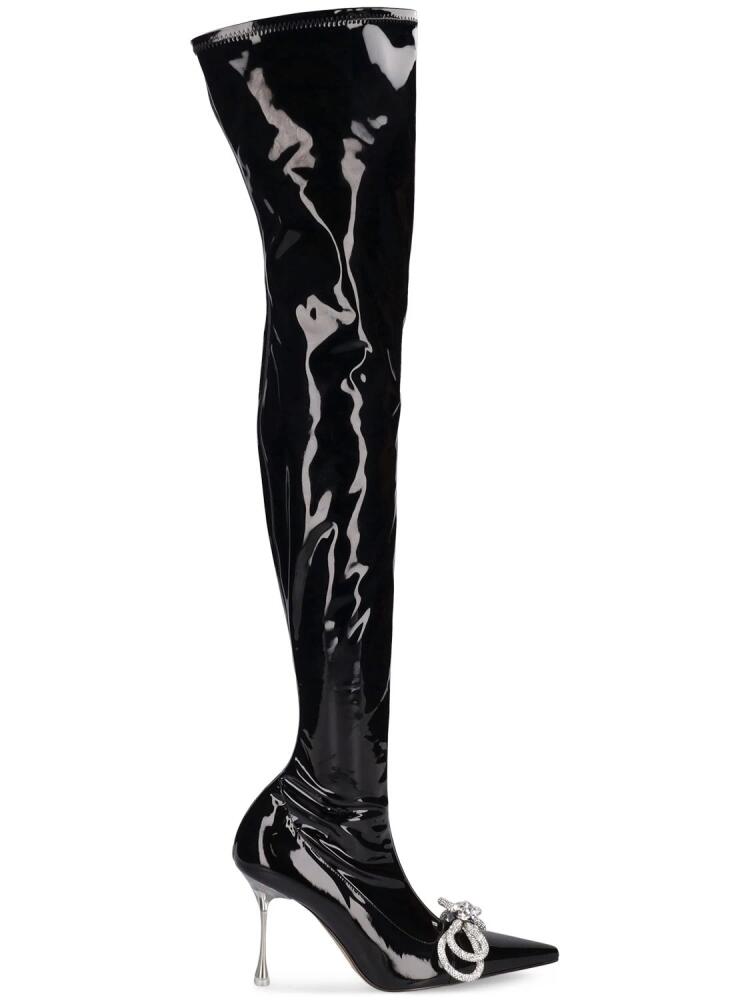 MACH & MACH 100mm Patent Over-the-knee Boots Cover