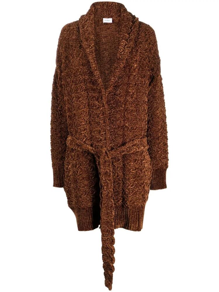 Ferragamo long belted cardigan - Brown Cover