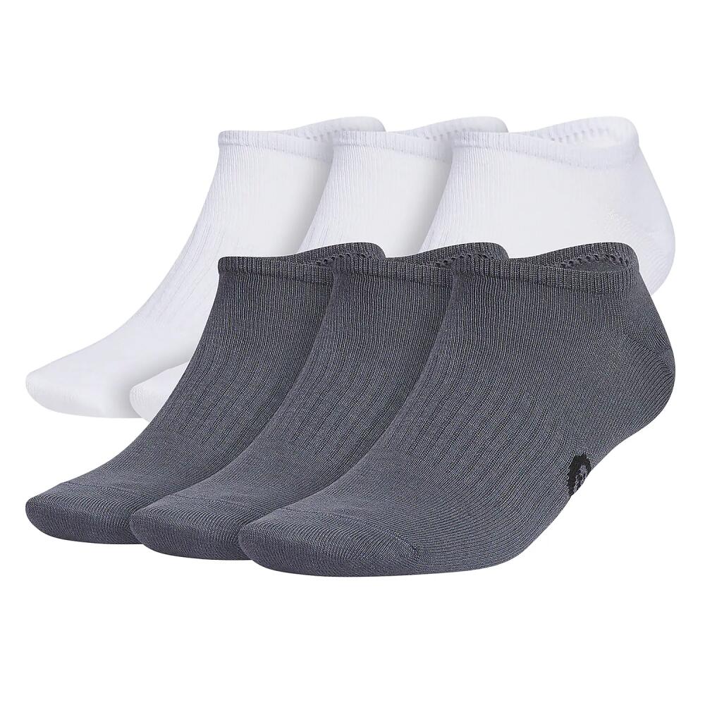 adidas Superlite Classic No Show Socks 6 Pack | Men's | Grey/White Cover