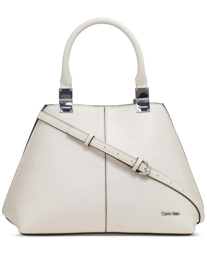 Calvin Klein Granite Convertible Satchel with Magnetic Snap - Cherub Wht Cover