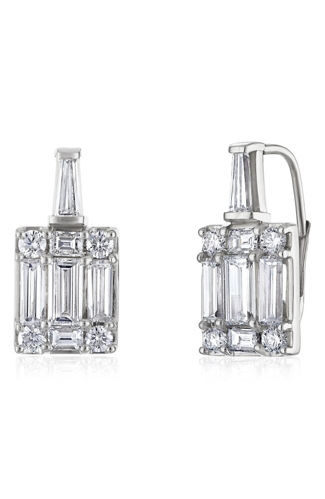 Mindi Mond Mega Tapered Diamond Drop Earrings in White Gold/Diamond Cover