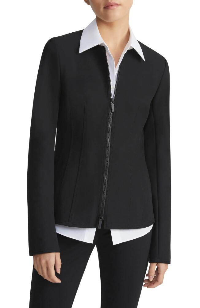 Lafayette 148 New York Acclaimed Stretch Fitted Zip Jacket in Black Cover