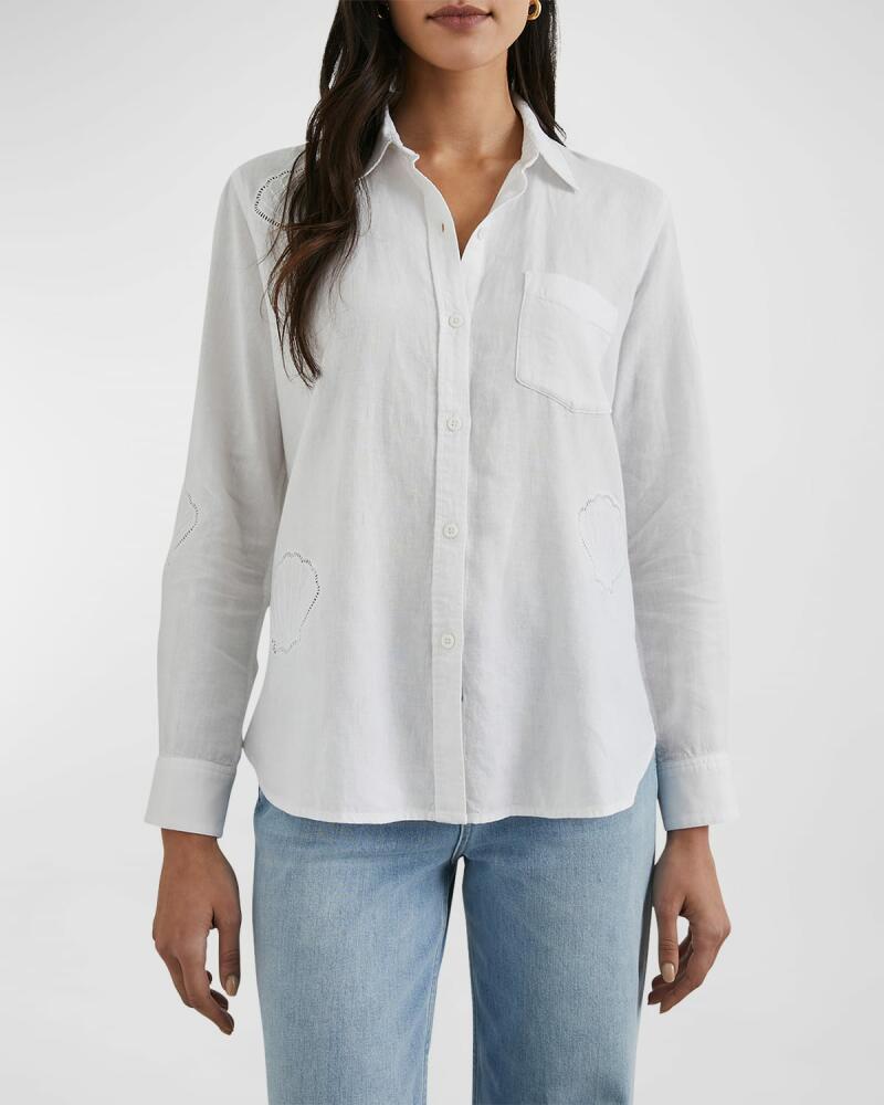 Rails Charli Seashell Cutout Button-Front Shirt Cover