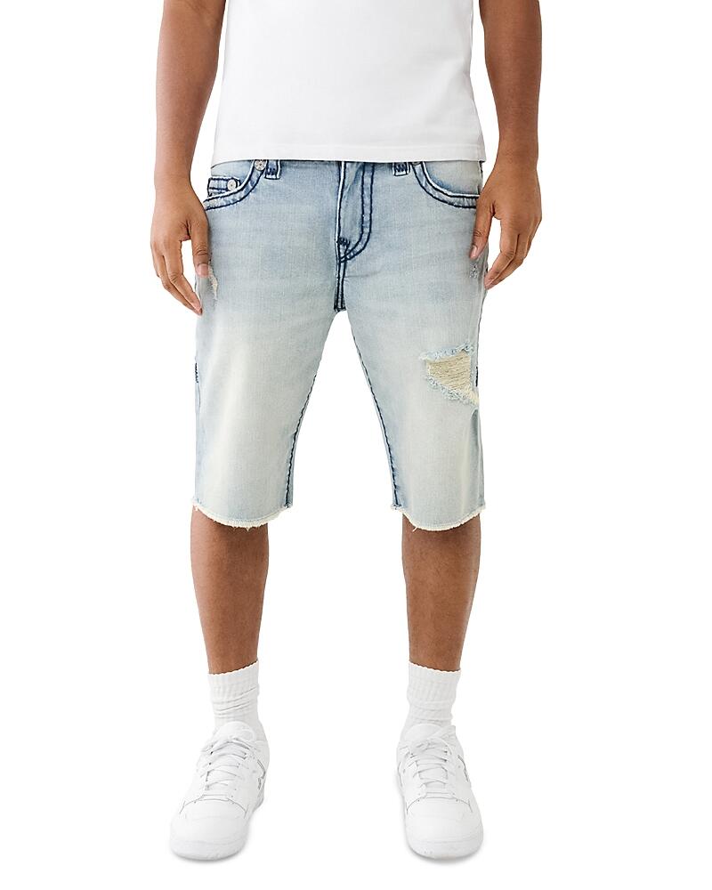 True Religion Ricky Super T Jean Shorts in Shore Light Wash Cover