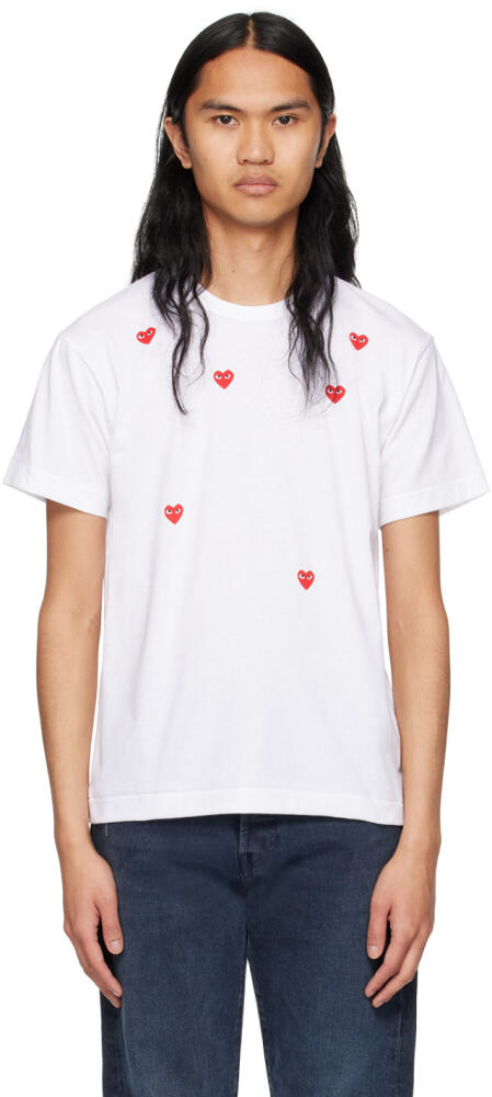 COMME des GARÇONS PLAY White Many Heart T-Shirt Cover