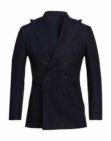 De Petrillo Man Blazer Midnight blue Virgin Wool, Mohair wool Cover