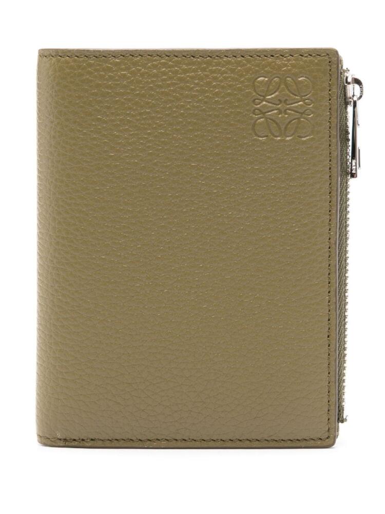 LOEWE Slim Compact leather wallet - Green Cover