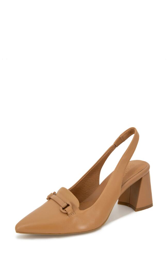 GENTLE SOULS BY KENNETH COLE Dionne Block Heel Slingback Pump in Camel Cover