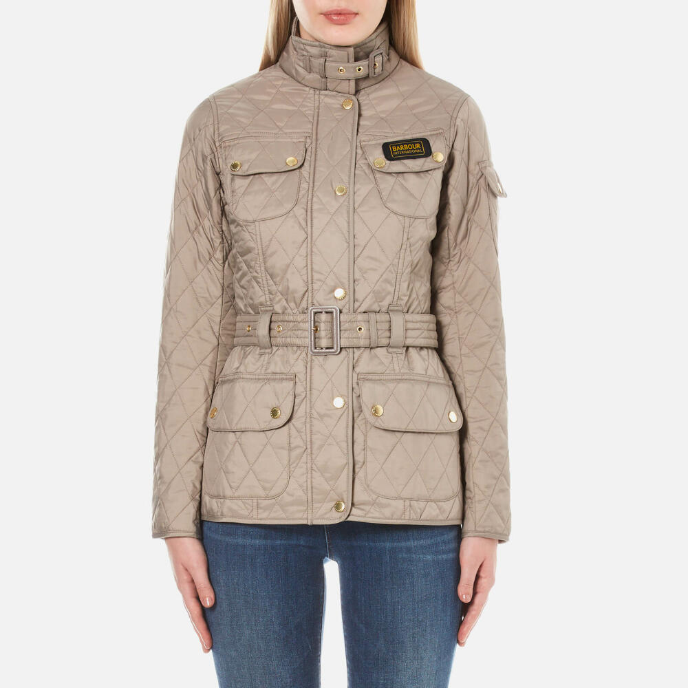 Barbour International Women's Quilt Jacket - Taupe Pearl Cover