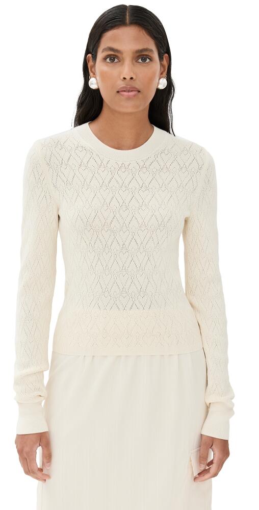 AMI Ami De Coeur Pointelle Sweater Off White Cover