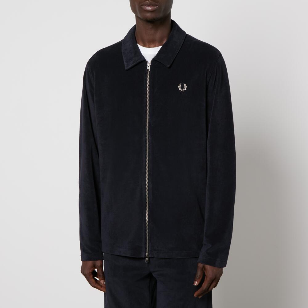 Fred Perry Logo-Embroidered Cotton-Terry Overshirt Cover