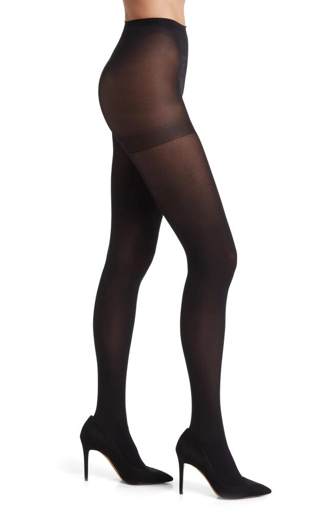 Nordstrom Shadow Rib Tights in Black Cover