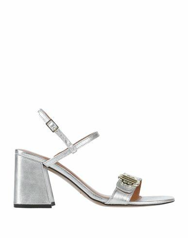 Maje Woman Sandals Silver Leather Cover