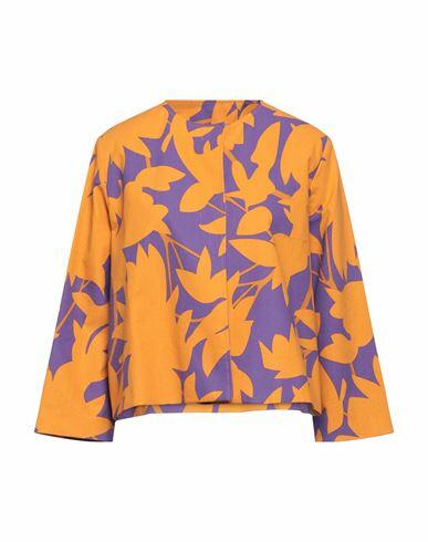 Niū Woman Blazer Orange Cotton Cover