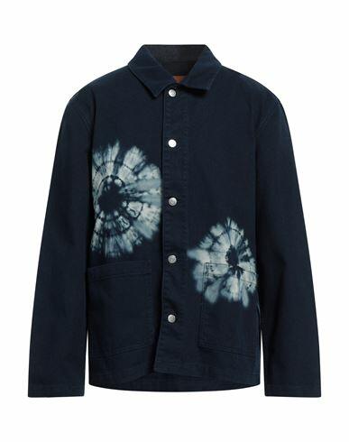 Sandro Man Denim outerwear Blue Cotton Cover