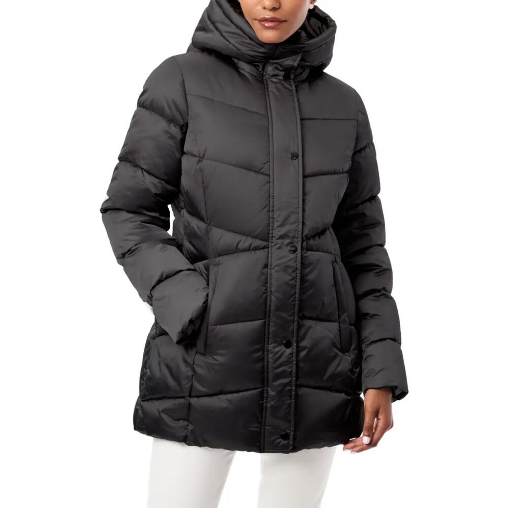 Bernardo Bundle Up Hooded Puffer Jacket in Black Cover