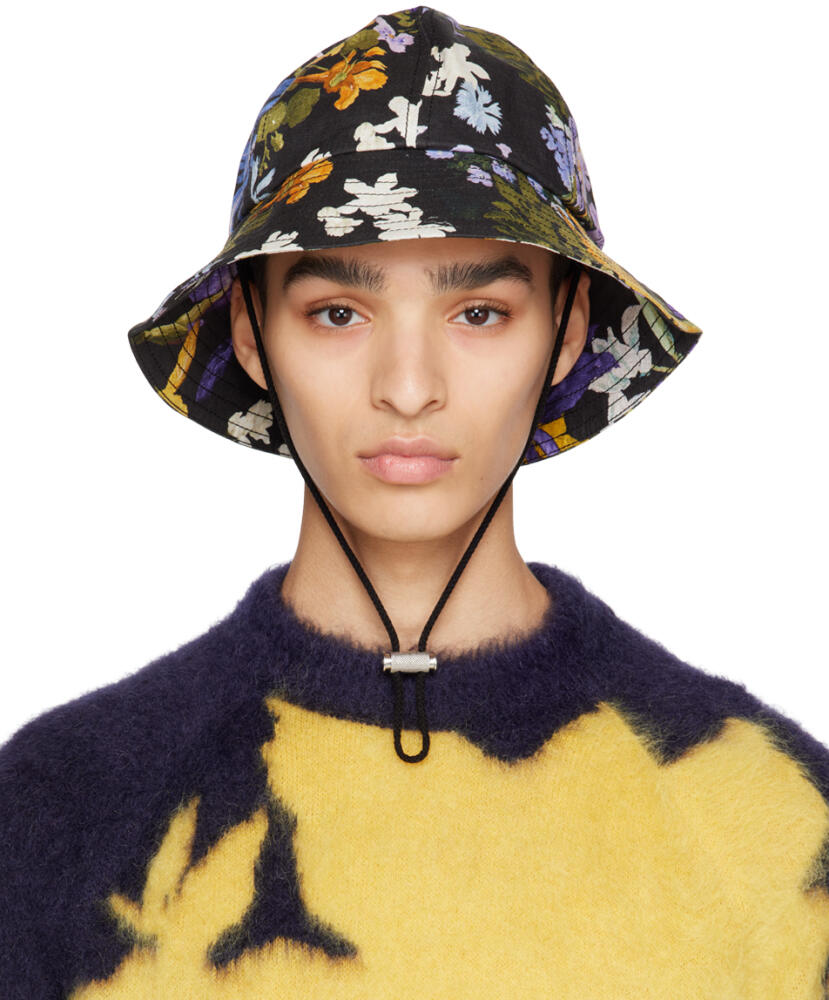 Erdem Black Cedric Bucket Hat Cover