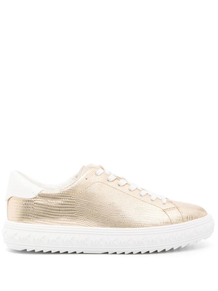 Michael Michael Kors logo-embossed metallic sneakers - Gold Cover