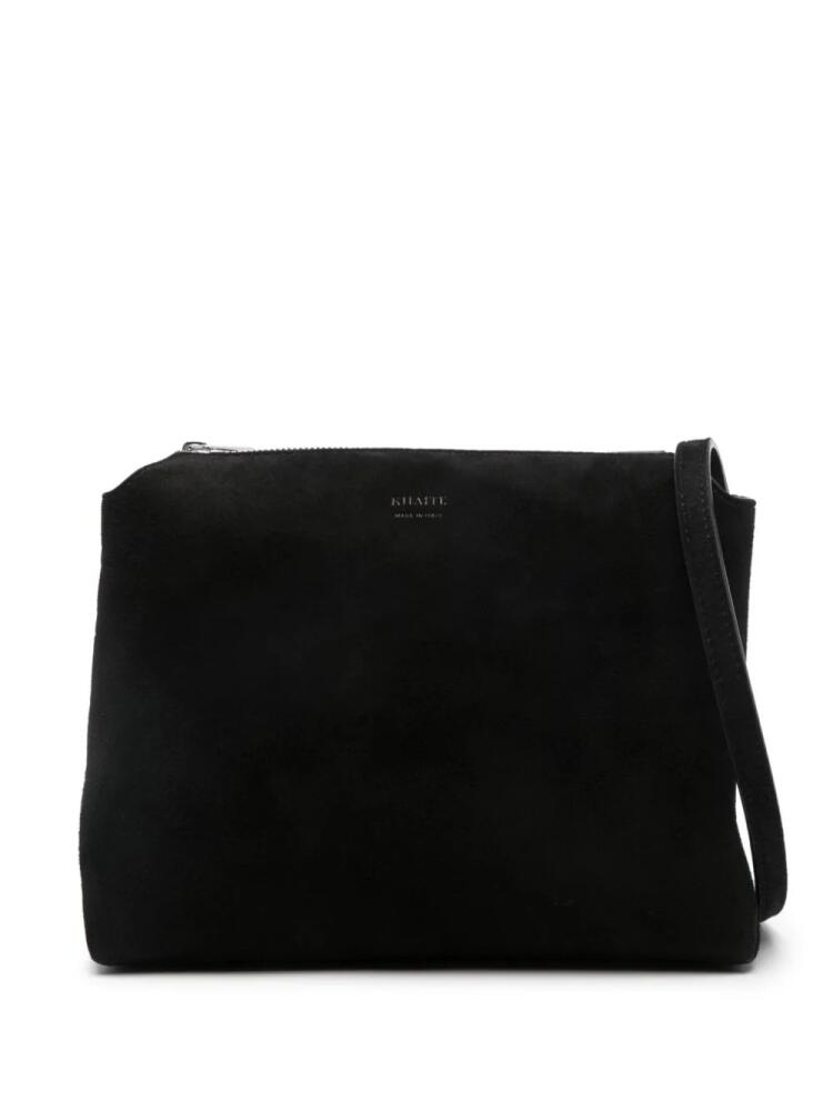 KHAITE The Lina suede crossbody bag - Black Cover