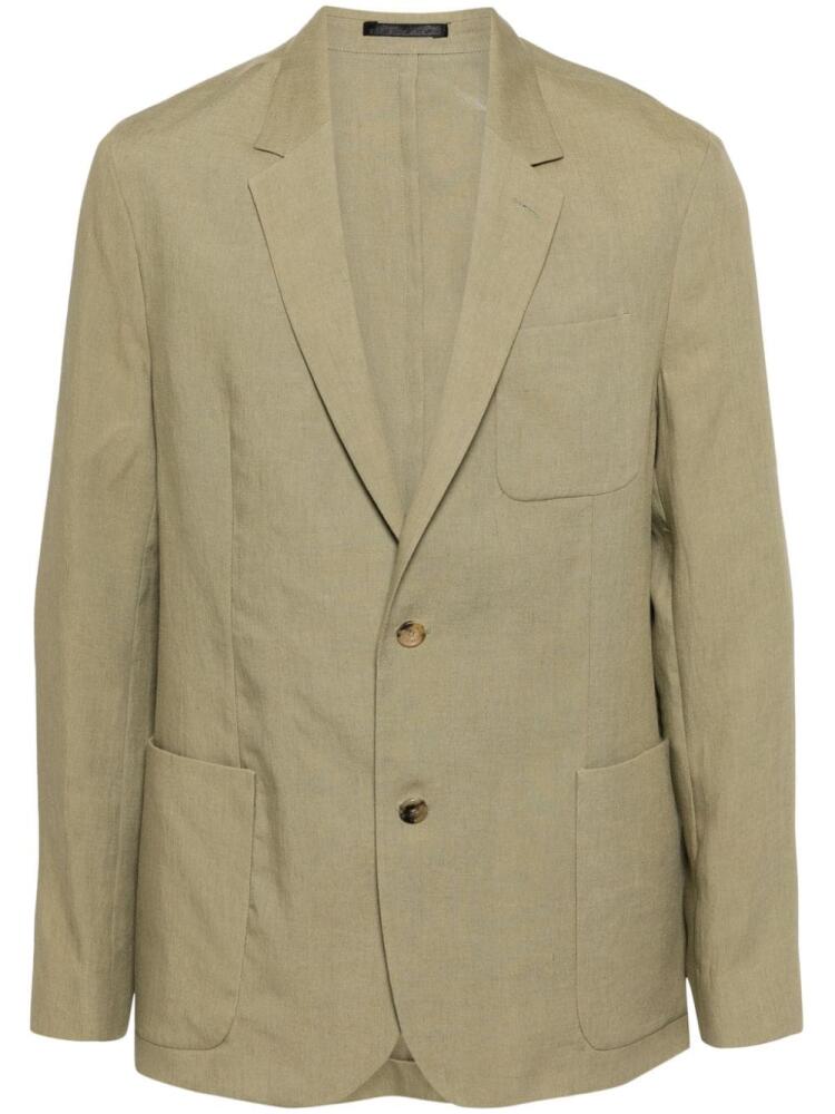 Paul Smith single-breasted linen blazer - Green Cover