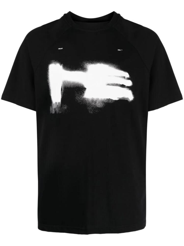 HELIOT EMIL spray-paint effect T-shirt - Black Cover