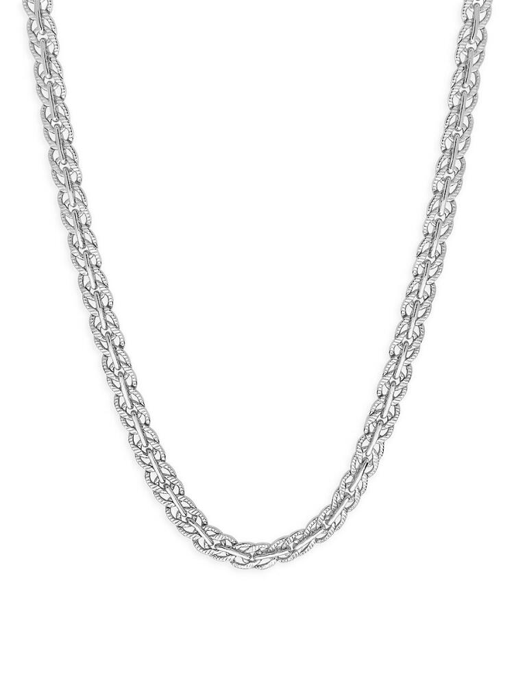 Sterling Forever Women's 14K Goldplated 16" Hammered Curb Chain Necklace - Yellow Cover