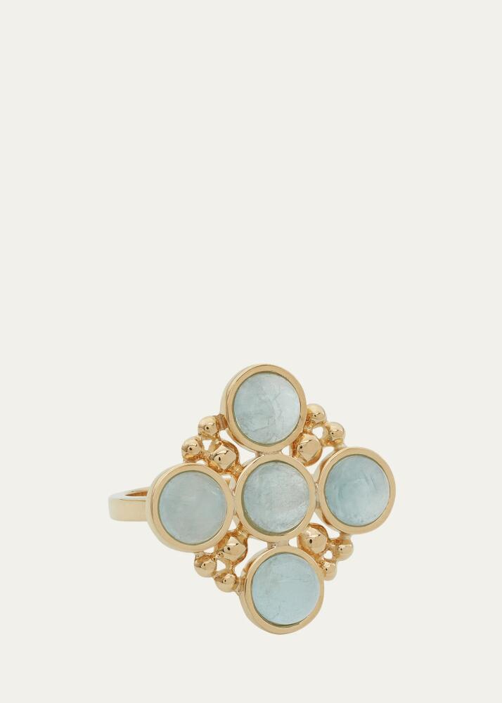 L. Klein 18k Gold Bubbles Aquamarine Ring Cover