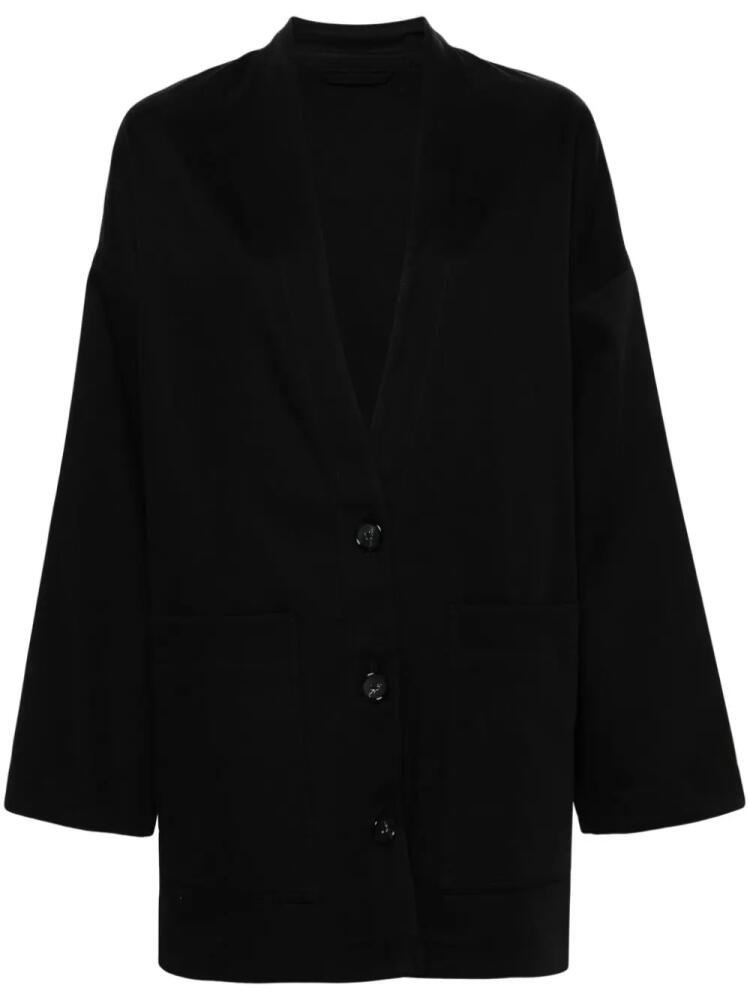 TOTEME V-neck twill jacket - Black Cover