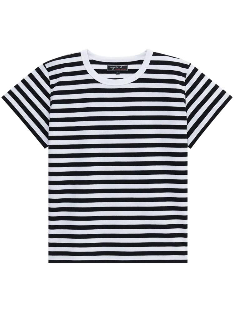 agnès b. striped cotton T-shirt - Black Cover