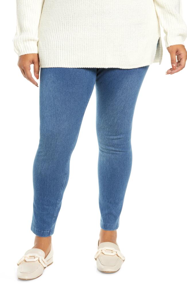 Lyssé High Rise Stretch Denim Leggings in Mid Wash Cover