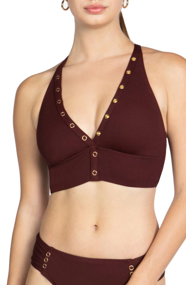 Robin Piccone Amy Halter Bikini Top in All Spice Cover