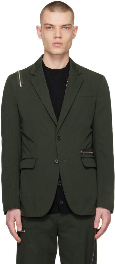 UNDERCOVER Khaki Zip Blazer Cover