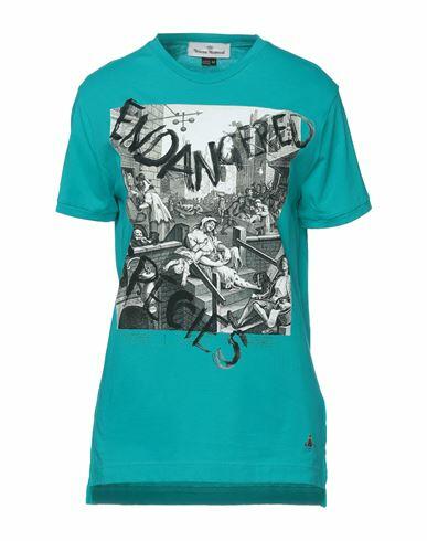 Vivienne Westwood Woman T-shirt Turquoise Organic cotton Cover