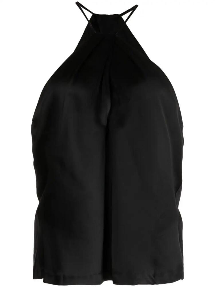 Nili Lotan Edwige silk halterneck blouse - Black Cover