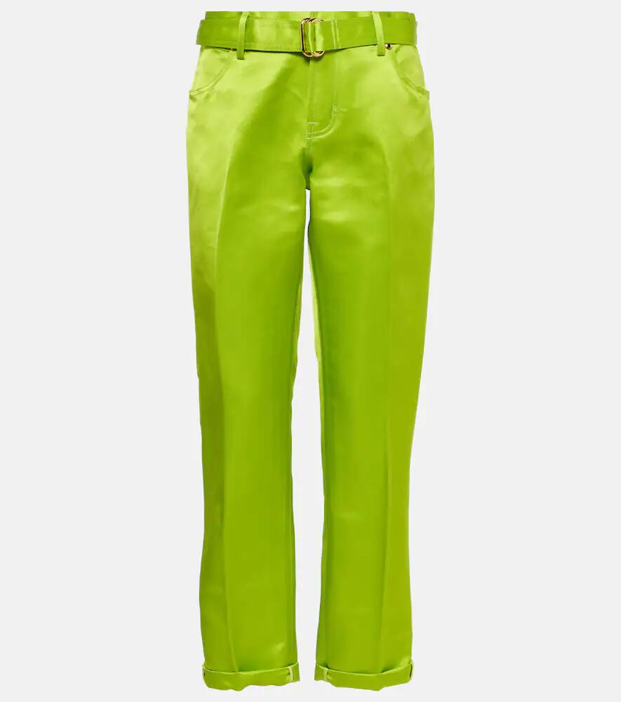 Tom Ford Cuffed silk straight pants Cover