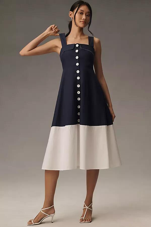 English Factory Sleeveless Square-Neck Midi Dress Cover