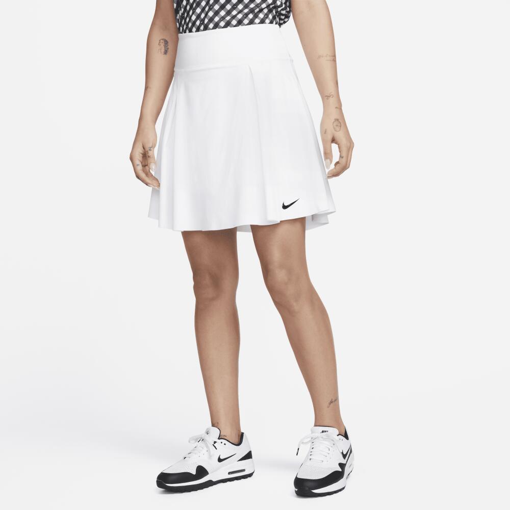 Nike Women's Dri-FIT Advantage Long Golf Skirt in White Cover