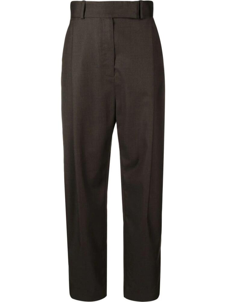 TOTEME tapered wool trousers - Brown Cover