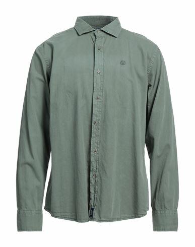 North Sails Man Shirt Military green Cotton Cover