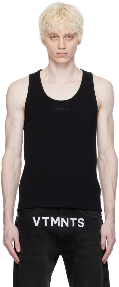 VTMNTS Black Embroidered Tank Top Cover