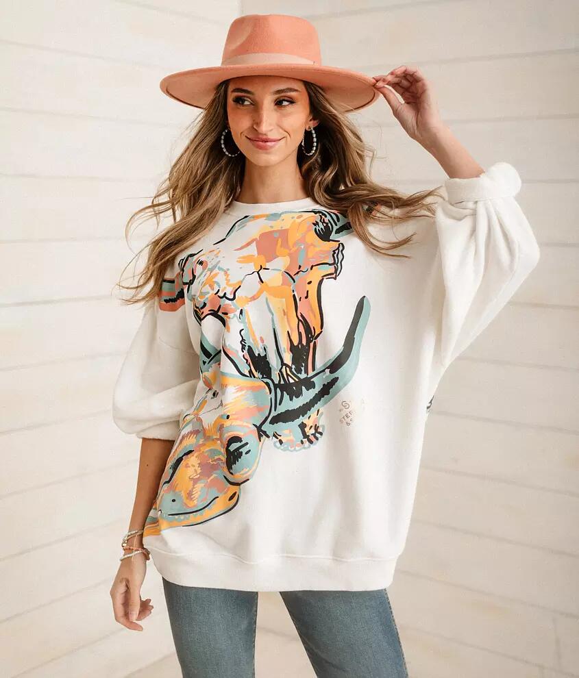 Sterling & Stitch Steer Oversized Pullover Cover