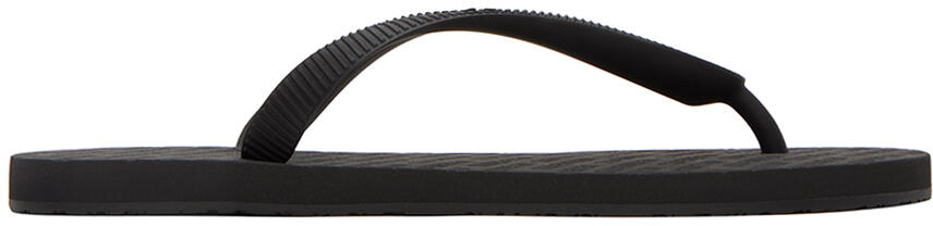 VETEMENTS Black Embossed Flip Flops Cover